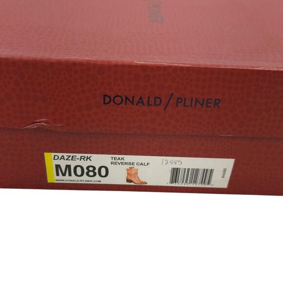 Donald J Pliner Western Studded Ankle Boots Reverse Calf Leather Cowgirl - Picture 12 of 12